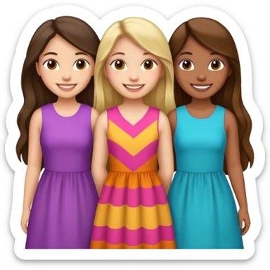 Trio girls sticker