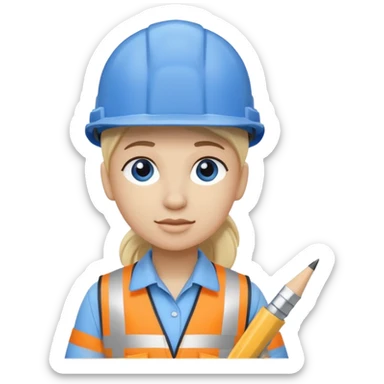 blue pony working as an architect sticker