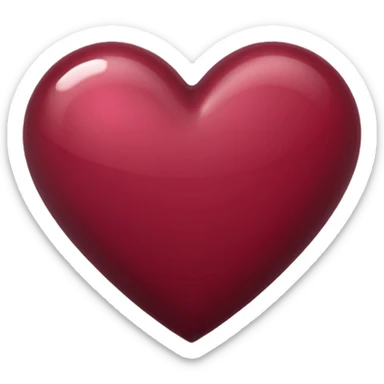 Burgundy heart sticker
