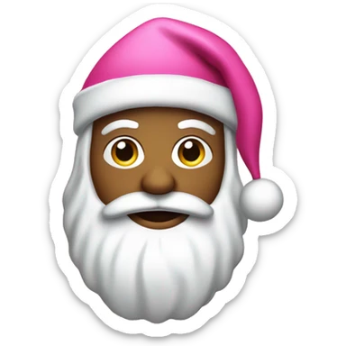 santa with pink accents sticker