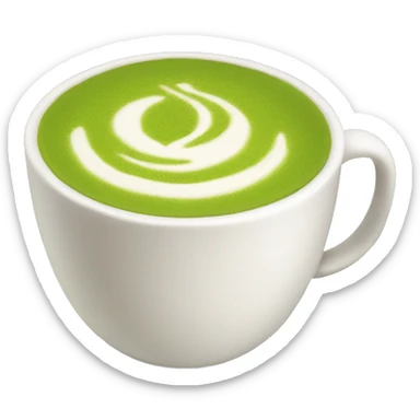 matcha latte cup sticker