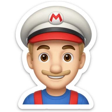 mario with one eyebrow up  sticker