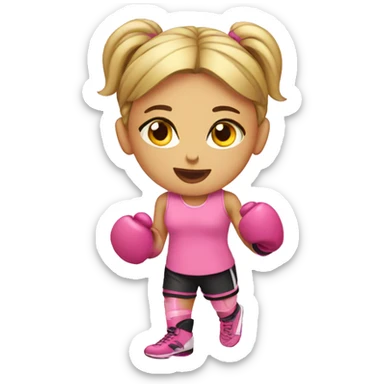 Girl love pink boxing sticker
