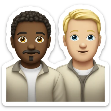 tag team of 3 white people sticker