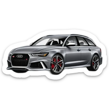 audi RS6 in gray sticker