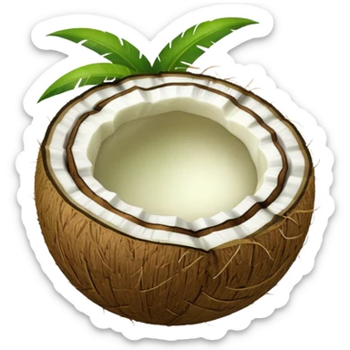 Green coconut emoji sticker