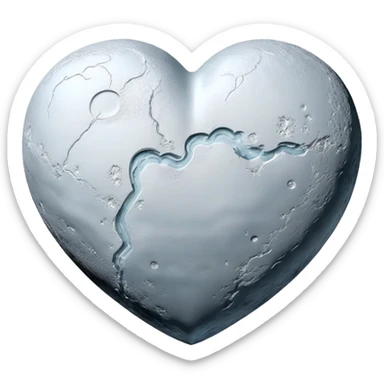 heart shape pluto space planet sticker