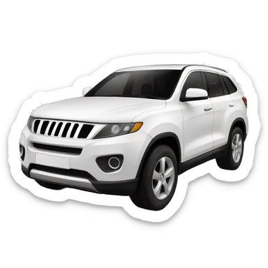 coche suv blanco sticker