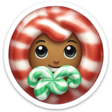 Peppermint candy sticker