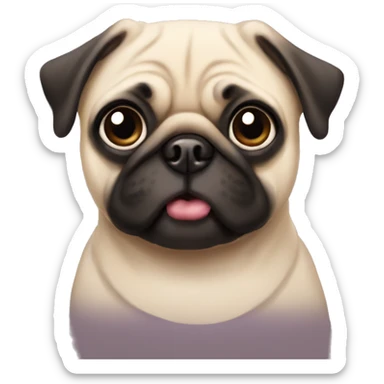 Cute Pug Michelle sticker