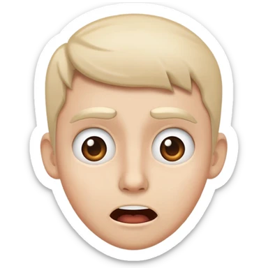 basic human emotions faces - happy, sad, angry, surprised, afraid sticker