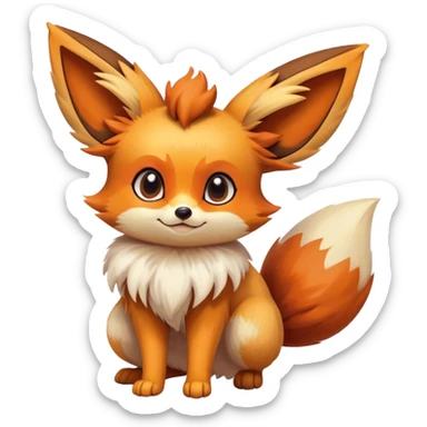 Fennekin-Eevee-creature-hybrid sticker