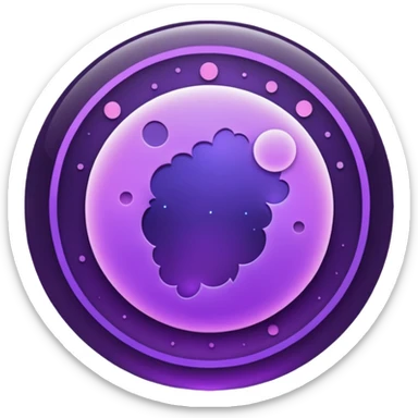lunar cicles purple sticker
