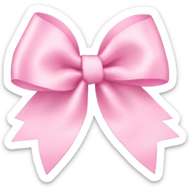 light pink ribbon bow sticker