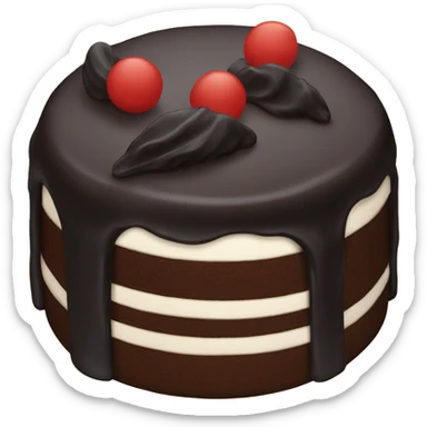Black cake  sticker