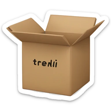 Box with “trendimizbir” written on it TRENDİMİZBİR sticker