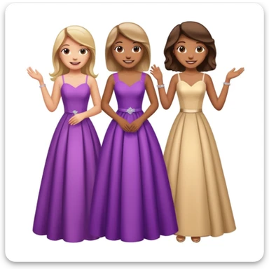 girls in a prom sticker