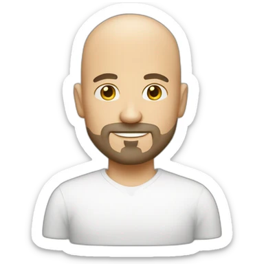 bald white man with a goatee looking sexy sticker