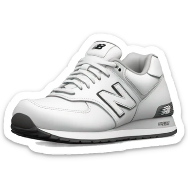 White new balance sneaker sticker