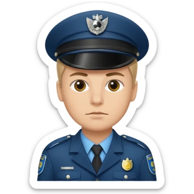 German police var sticker