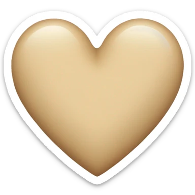 Beige heart sticker