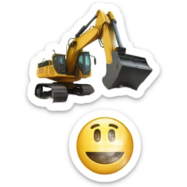 happy digger under the palm near sea beach sticker