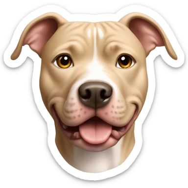 Beige pitbull sticker