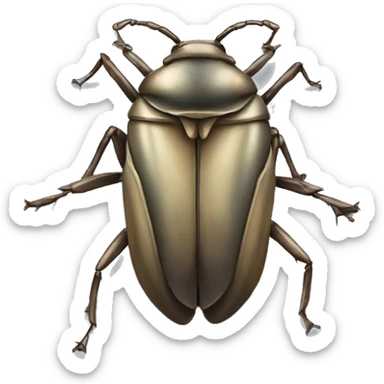 Small bug with metal long hear knocking on a door  sticker