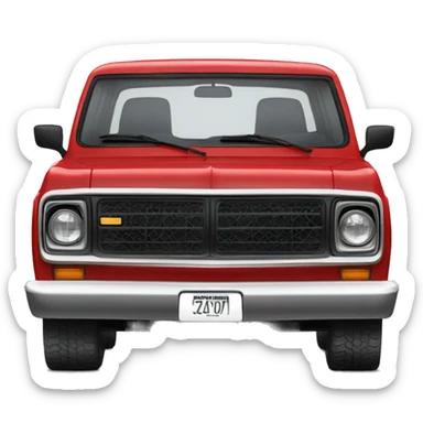 Red 1972 k5 blazer with black top sticker