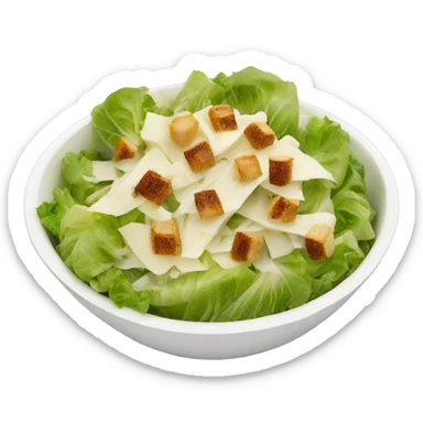 Caesar salad in a white bowl sticker