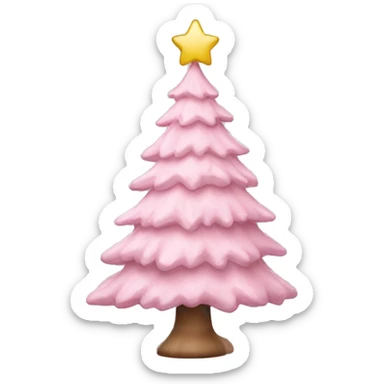light pink christmas tree sticker