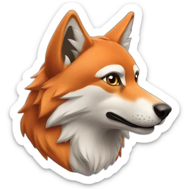 Loup renard sticker