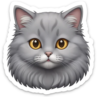 cute gray cat  sticker