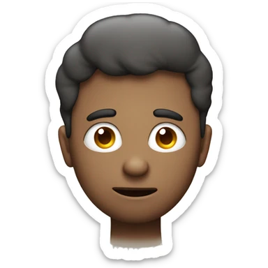 Confused man with large heart eyes with a thought bubble around his head sticker