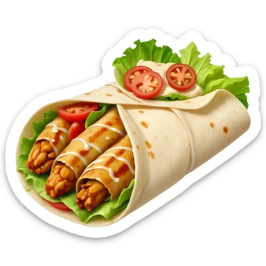 honey adobo chicken wrap from just salad sticker