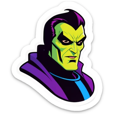 Super villain that represents the number 7 sticker