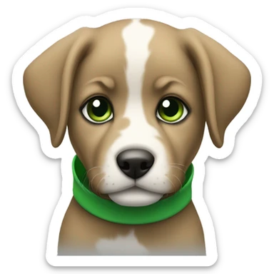 very feroce puppy black and green sticker