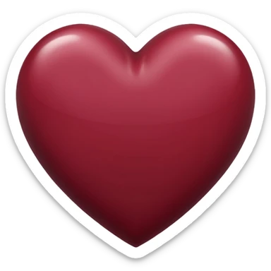 Maroon heart sticker