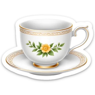 tea cup sticker