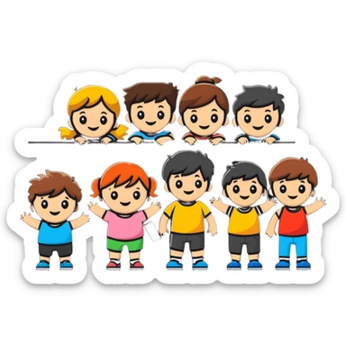 The Goonies group of kids, adventure movie characters sticker