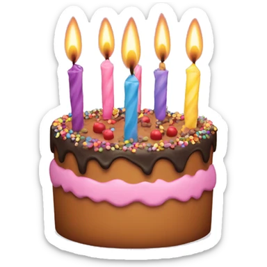 Birthday cake with candles  sticker