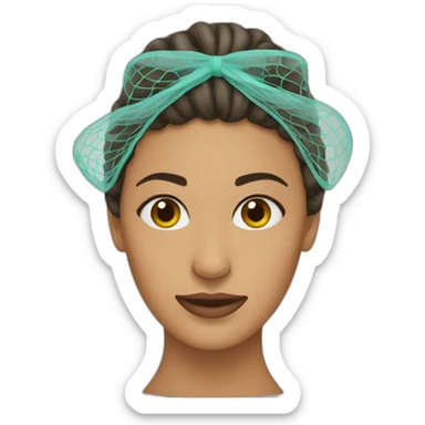 woman hair net sticker