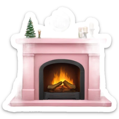 Winter Pink FirePlace sticker