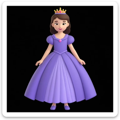 girls in a princess dress sticker