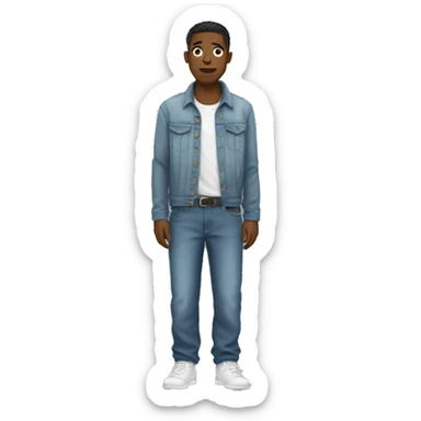 Outfit with baggy pants with no person wearing it sticker