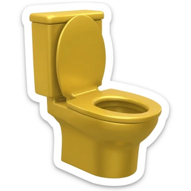 gold toilet sticker