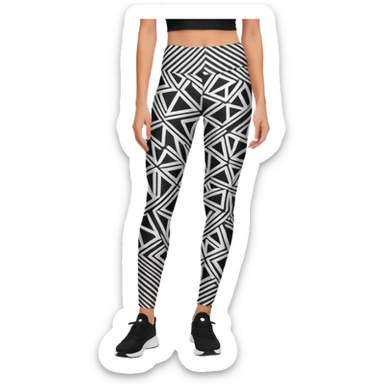 an aesthetic legging/stocking/tight with modern pattern sticker