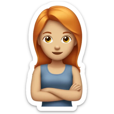 girl with ginger hair sticker