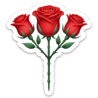 trident entouré de roses (fleurs) sticker