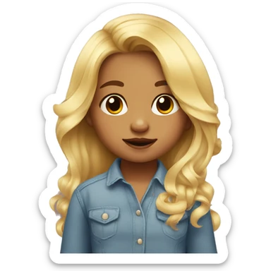 Blonde toddler girl with chest scar sticker